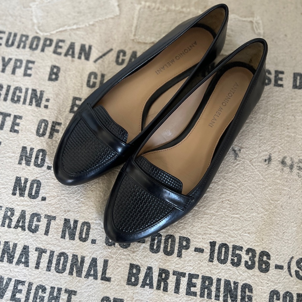 ANTONIO MELANI Classic Black Loafers